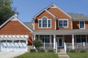 home exterior with orange siding