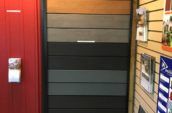 hbm metal roofing and trim bellara samples wall display