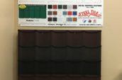 hbm metal roofing and trim steel tile co samples board