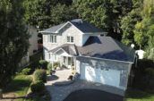 aerial exterior of home with new roof