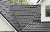 detail of home metal roofing