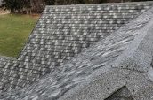 grey shingles on exterior of home roof